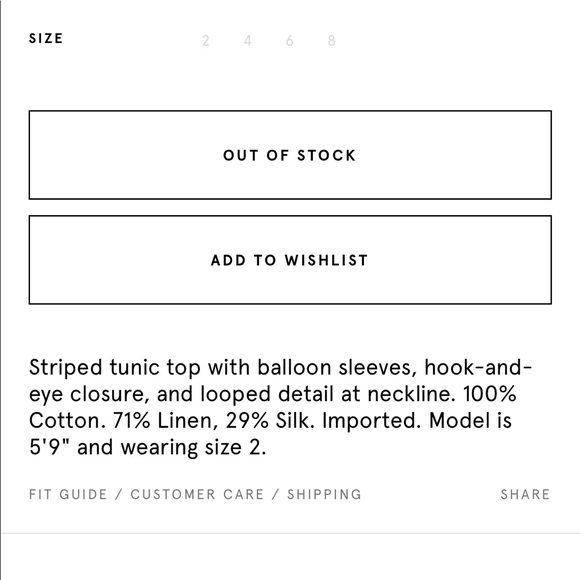 Apiece Apart ‘Nova’ Striped Blouse - Picture 4 of 8